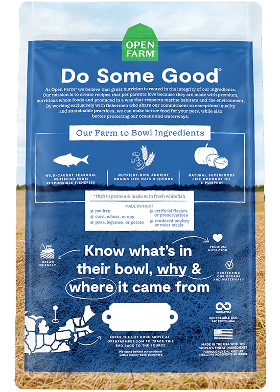 Open Farm | Catch of the Season Whitefish & Ancient Grains Dog Food | Pet Food Stores Near Me Markham | ARMOR THE POOCH
